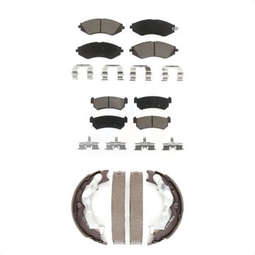 Front Rear Ceramic Brake Pads And Parking Shoes Kit For Suzuki Forenza Reno KCN-100119