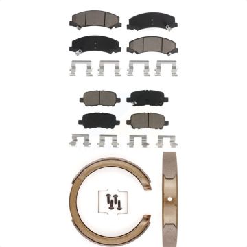Front Rear Ceramic Brake Pads And Parking Shoes Kit For Chevrolet Impala KCN-100140