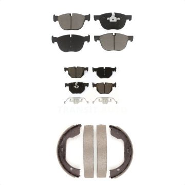 Front Rear Ceramic Brake Pads And Parking Shoes Kit For BMW X5 X6 KCN-100148