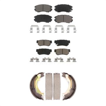 Front Rear Ceramic Brake Pads And Parking Shoes Kit For Hyundai Tucson Kia Sportage KCN-100155