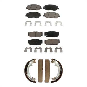 Front Rear Ceramic Brake Pads And Parking Shoes Kit For Hyundai Entourage Kia Sedona KCN-100158
