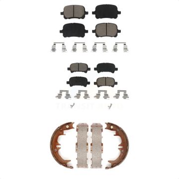 Front Rear Ceramic Brake Pads And Parking Shoes Kit For Toyota Camry Solara Avalon KCN-100181