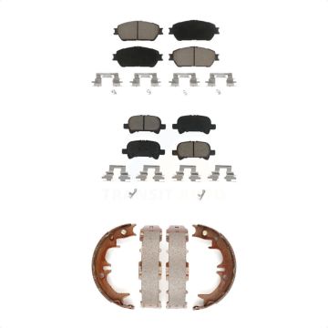 Front Rear Ceramic Brake Pads And Parking Shoes Kit For Toyota Camry Solara Avalon KCN-100184