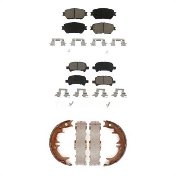 Front Rear Ceramic Brake Pads And Parking Shoes Kit For Toyota Camry KCN-100189