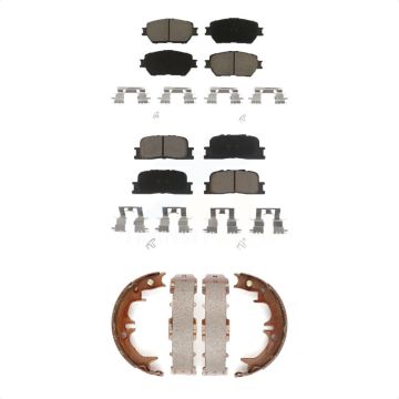 Front Rear Ceramic Brake Pads And Parking Shoes Kit For Toyota Camry KCN-100190