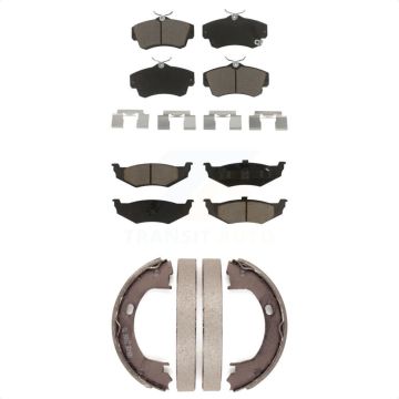 Front Rear Ceramic Brake Pads And Parking Shoes Kit For Chrysler PT Cruiser Dodge Neon KCN-100249