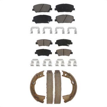 Front Rear Ceramic Brake Pads And Parking Shoes Kit For Kia Optima KCN-100260