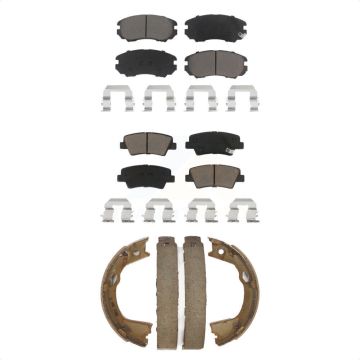 Front Rear Ceramic Brake Pads And Parking Shoes Kit For 2010-2011 Hyundai Azera KCN-100265