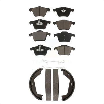 Front Rear Ceramic Brake Pads And Parking Shoes Kit For Volvo XC90 KCN-100266