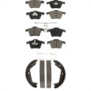 Front Rear Ceramic Brake Pads And Parking Shoes Kit For Volvo XC90 KCN-100267