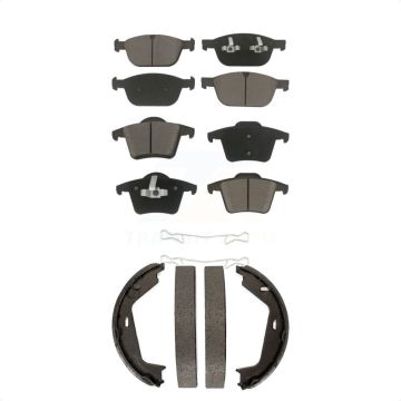 Front Rear Ceramic Brake Pads And Parking Shoes Kit For Volvo XC90 KCN-100268