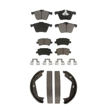 Front Rear Ceramic Brake Pads And Parking Shoes Kit For 2007-2009 Volvo S80 AWD KCN-100270