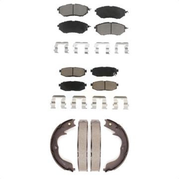 Front Rear Ceramic Brake Pads And Parking Shoes Kit For Subaru Outback Legacy KCN-100280