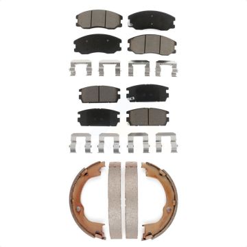 Front Rear Ceramic Brake Pads Parking Shoes Kit For Chevrolet Equinox Pontiac Torrent Vue KCN-100288