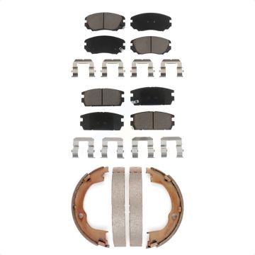 Front Rear Ceramic Brake Pads And Parking Shoes Kit For Chevrolet Equinox GMC Terrain KCN-100289