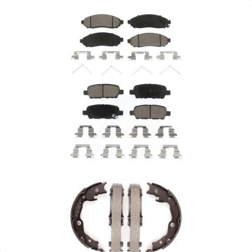 Front Rear Ceramic Brake Pads And Parking Shoes Kit For Nissan LEAF KCN-100297