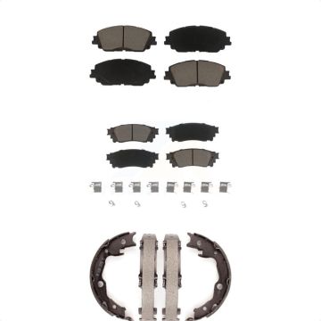 Front Rear Ceramic Brake Pads And Parking Shoes Kit For Toyota RAV4 Camry KCN-100300