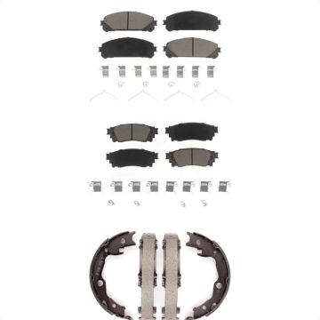 Front Rear Ceramic Brake Pads And Parking Shoes Kit For Toyota Camry TRD KCN-100302