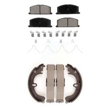 Front Rear Ceramic Brake Pads And Drum Shoes Kit For Toyota Corolla Celica Tercel Camry KCN-100307