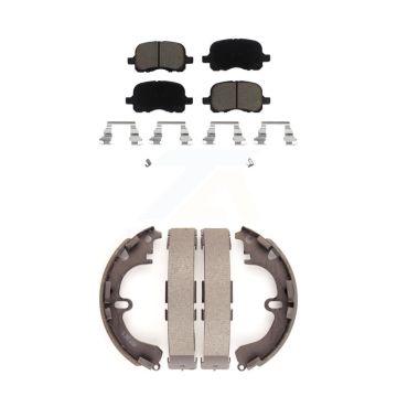 Front Rear Ceramic Brake Pads And Drum Shoes Kit For Toyota Corolla Chevrolet Prizm KCN-100308