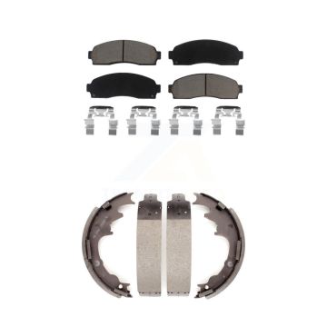 Front Rear Ceramic Brake Pads And Drum Shoes Kit For Ford Ranger Mazda B4000 B3000 B2300 KCN-100327