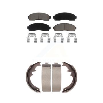 Front Rear Ceramic Brake Pads And Drum Shoes Kit For Ford Ranger Mazda B4000 B3000 B2300 KCN-100328