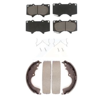 Front Rear Ceramic Brake Pads And Drum Shoes Kit For Toyota Tacoma KCN-100336