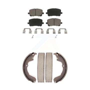 Front Rear Ceramic Brake Pads And Drum Shoes Kit For Toyota Matrix Pontiac Vibe KCN-100338