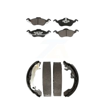 Front Rear Ceramic Brake Pads And Drum Shoes Kit For Ford Focus KCN-100341