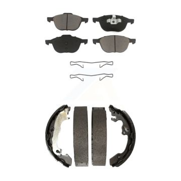 Front Rear Ceramic Brake Pads And Drum Shoes Kit For Ford Focus KCN-100343