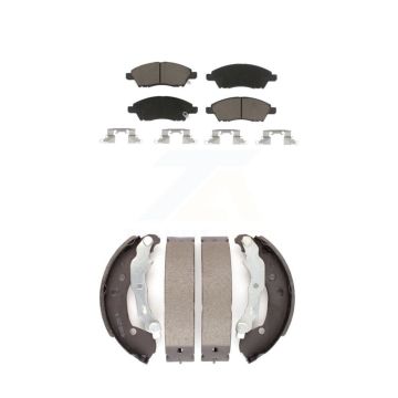 Front Rear Ceramic Brake Pads And Drum Shoes Kit For Nissan Micra Versa Note KCN-100353