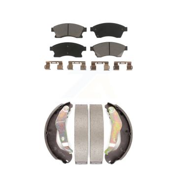 Front Rear Ceramic Brake Pads And Drum Shoes Kit For 2012-2017 Chevrolet Sonic KCN-100354
