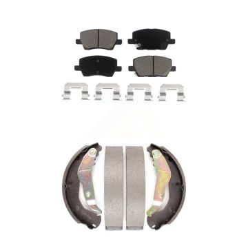 Front Rear Ceramic Brake Pads And Drum Shoes Kit For 2018-2020 Chevrolet Sonic KCN-100355