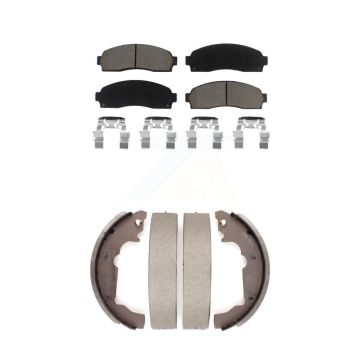 Front Rear Ceramic Brake Pads And Drum Shoes Kit For Saturn Vue Chevrolet Equinox Pontiac KCN-100358