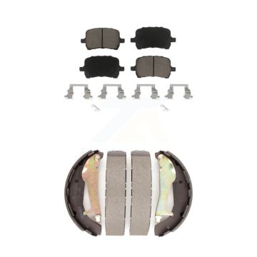 Front Rear Ceramic Brake Pads And Drum Shoes Kit For Pontiac G5 Chevrolet HHR KCN-100365