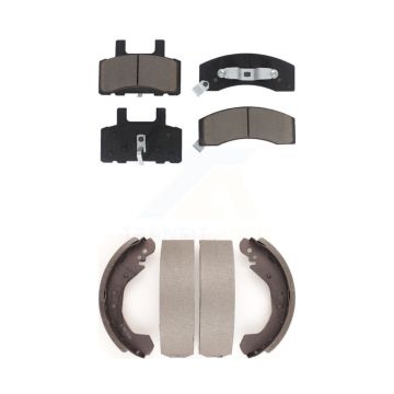 Front Rear Ceramic Brake Pads & Drum Shoe Kit For Chevrolet Tahoe GMC Yukon DIESEL engine KCN-100371