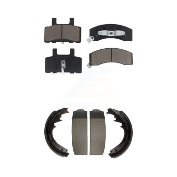 Front Rear Ceramic Brake Pads Drum Shoes Kit For Chevrolet Tahoe GMC K1500 Suburban Yukon KCN-100372