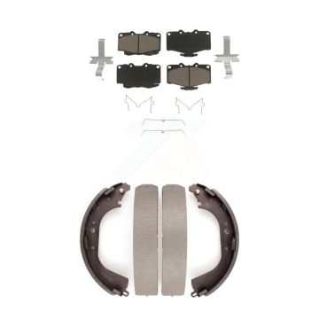 Front Rear Ceramic Brake Pads And Drum Shoes Kit For Toyota 4Runner Pickup Tacoma KCN-100384