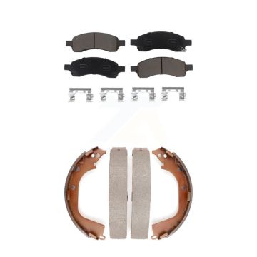 Front Rear Ceramic Brake Pads And Drum Shoes Kit For Chevrolet Colorado GMC Canyon KCN-100395
