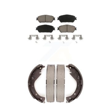 Front Rear Ceramic Brake Pads Drum Shoe Kit For Toyota Camry Vehicles Manufactured In USA KCN-100407