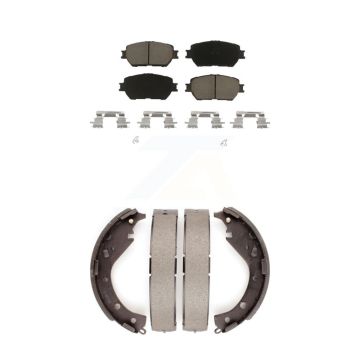 Front Rear Ceramic Brake Pads And Drum Shoes Kit For Toyota Camry KCN-100408