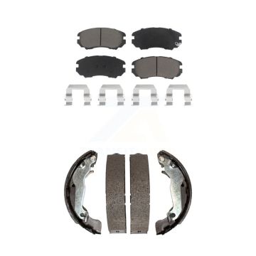 Front Rear Ceramic Brake Pads And Drum Shoes Kit For Hyundai Elantra KCN-100415