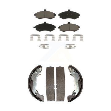 Front Rear Ceramic Brake Pads And Drum Shoes Kit For Hyundai Elantra KCN-100416