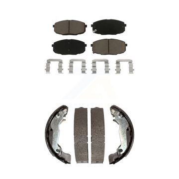 Front Rear Ceramic Brake Pads And Drum Shoes Kit For Hyundai Elantra KCN-100419