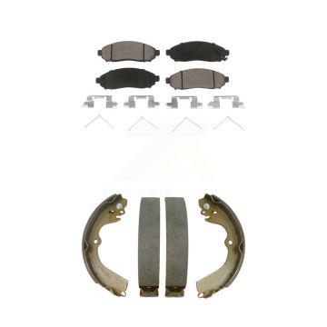 Front Rear Ceramic Brake Pads And Drum Shoes Kit For Nissan NV200 Chevrolet City Express KCN-100421