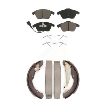Front Rear Ceramic Brake Pads And Drum Shoes Kit For Volkswagen Jetta Beetle KCN-100424