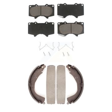 Front Rear Ceramic Brake Pads And Drum Shoes Kit For Toyota Tundra KCN-100427