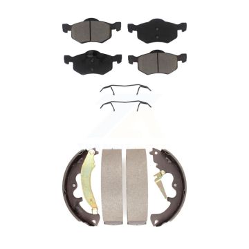 Front Rear Ceramic Brake Pads Drum Shoe Kit For Ford Escape Mercury Mariner From 01/08/07 KCN-100436