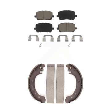 Front Rear Ceramic Brake Pads And Drum Shoes Kit For Toyota Corolla KCN-100454