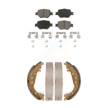 Front Rear Ceramic Brake Pads And Drum Shoes Kit For Toyota Celica KCN-100473